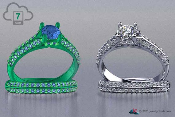 Jewelry Clouds-Ring CAD Design Service 120 US