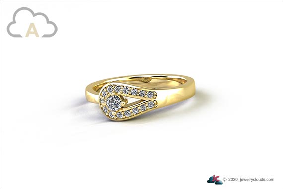 View A Jewelry Design Gold Ring Render