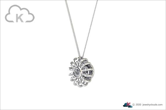 Jewelry Clouds-View-K Image Render Service Silver Pendant